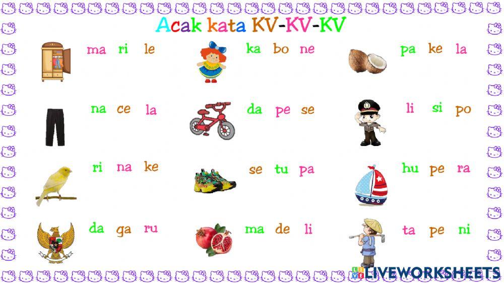 Literasi: KV-KV-KV Acak Kata