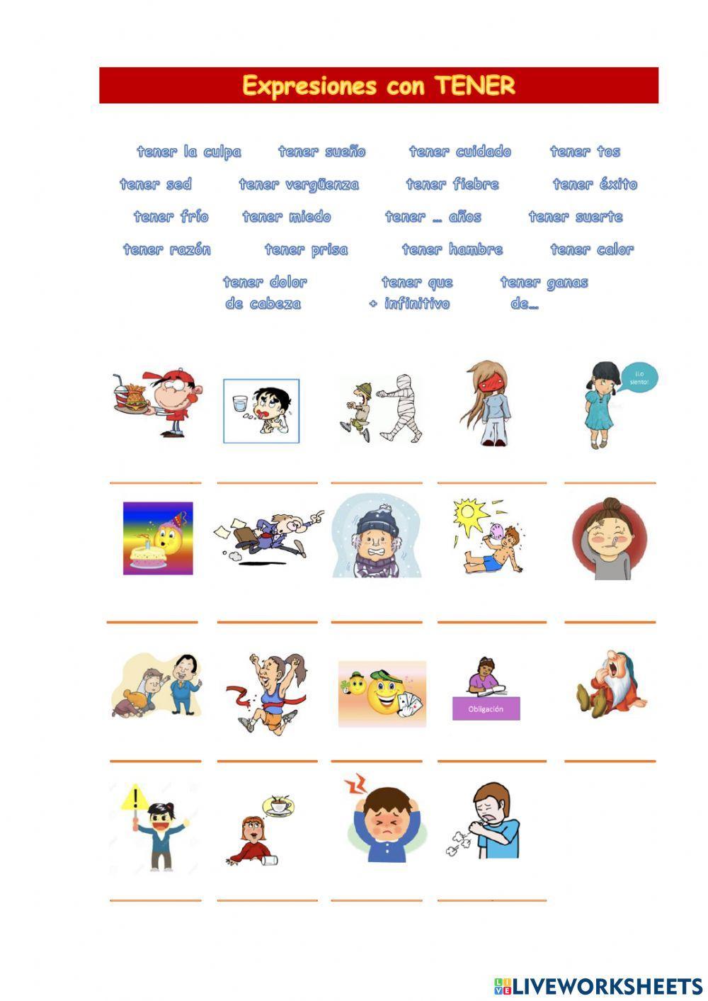 Expresiones con TENER
