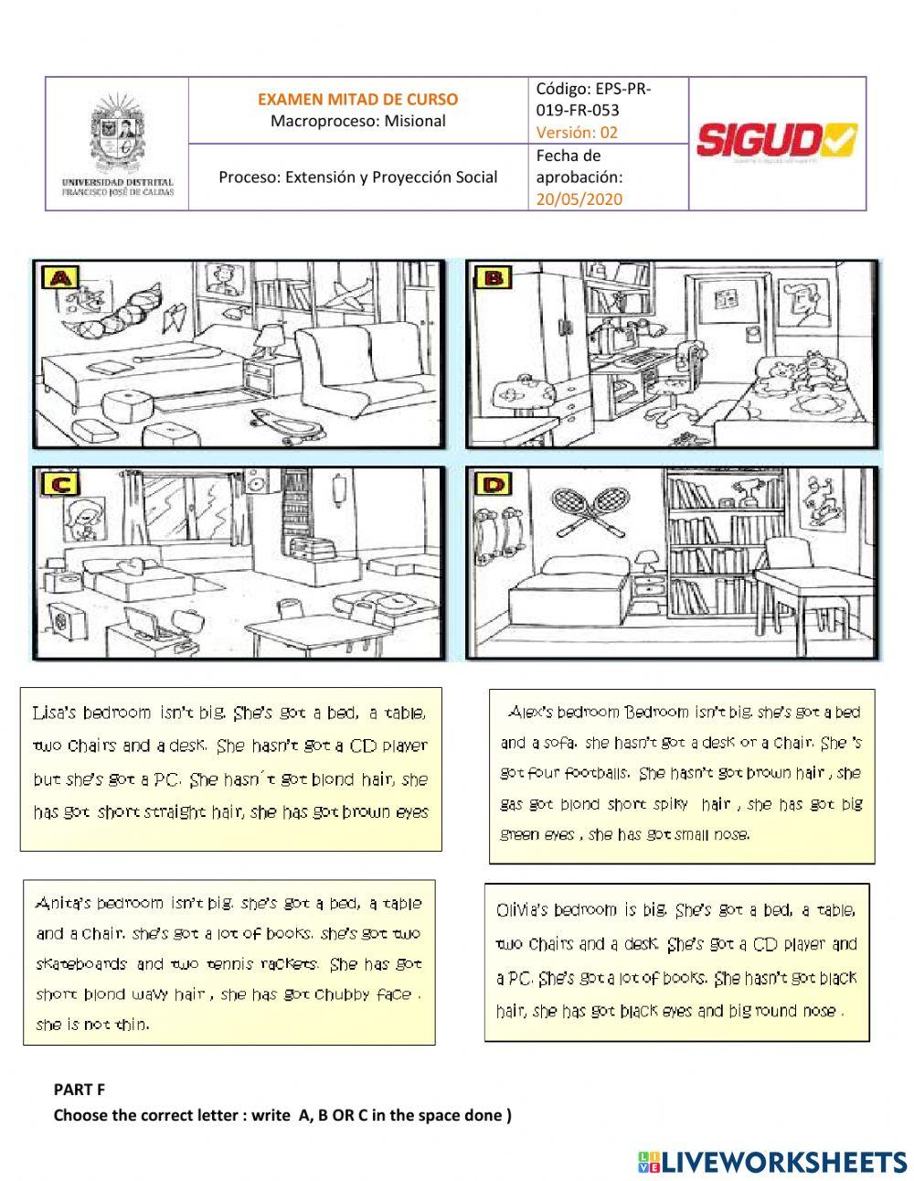 Mid term exam lanaguage 1