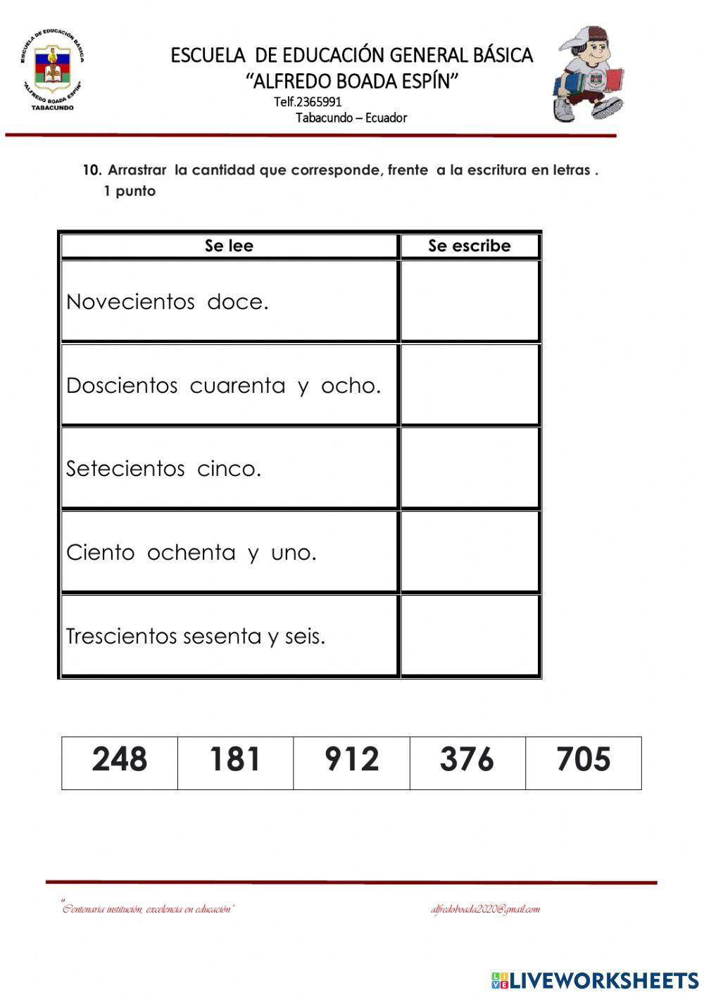 Evaluacion matematica