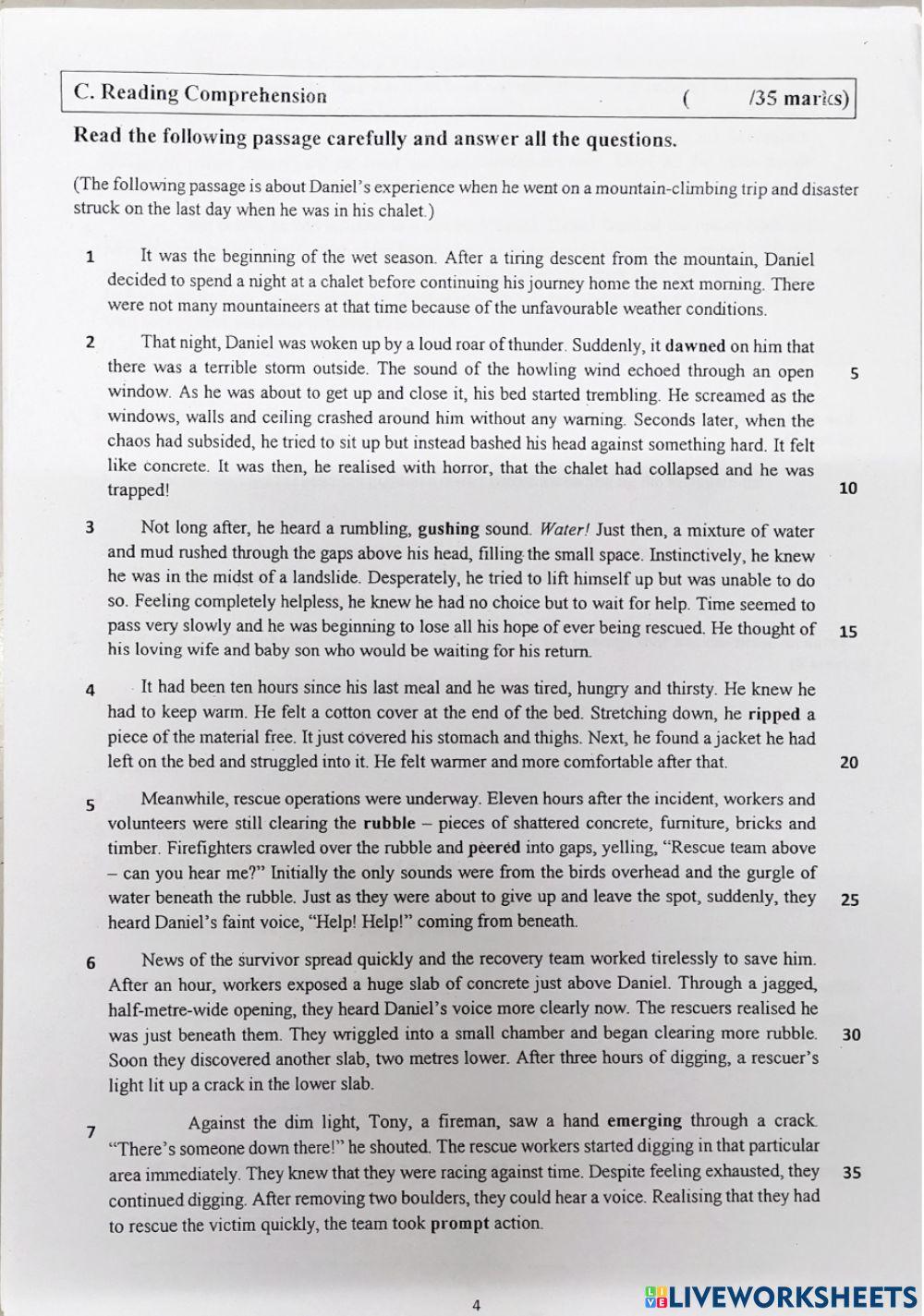 Secondary 1 - Test 1