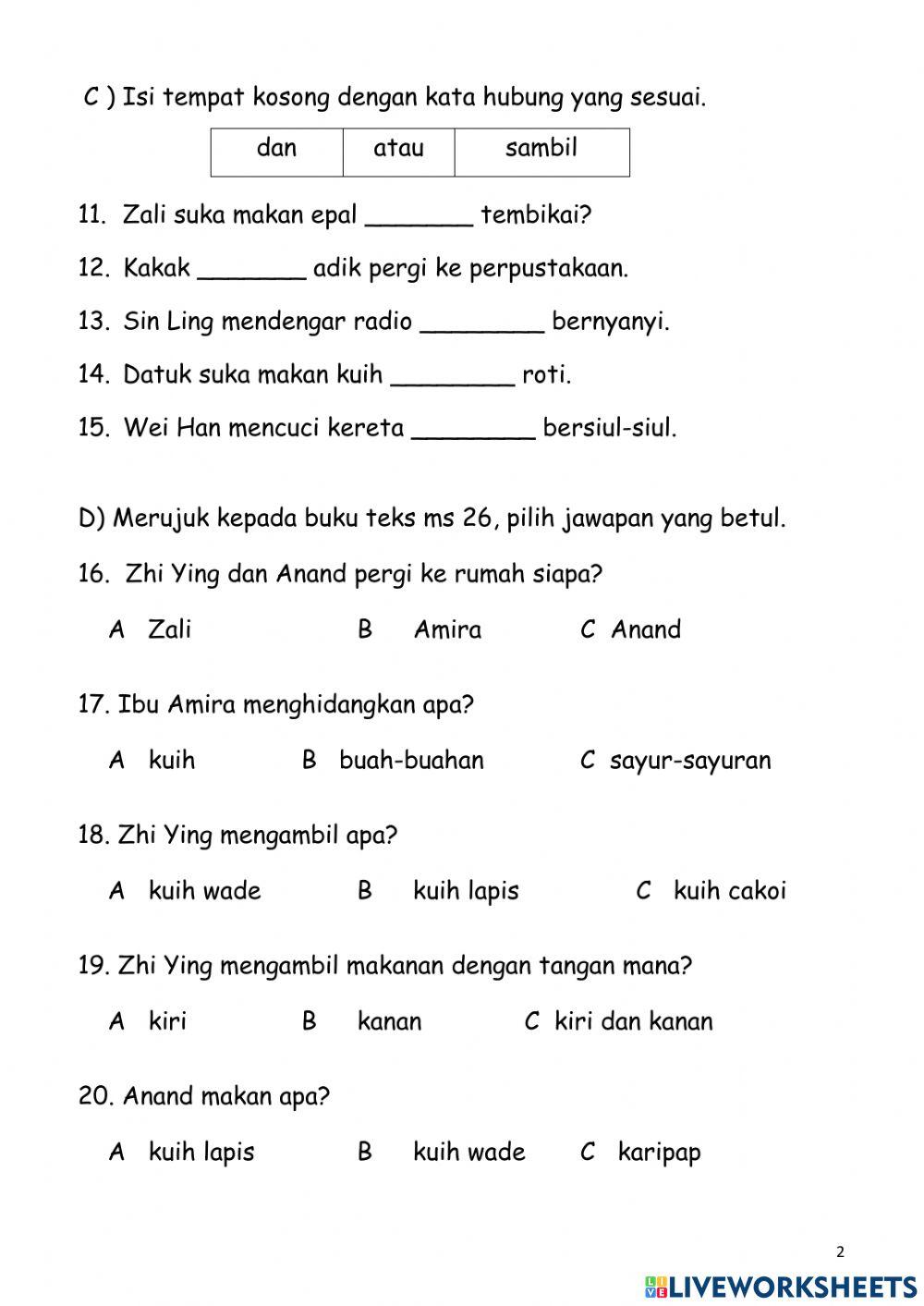 Tahun 2 Penilaian 2 Jilid 1