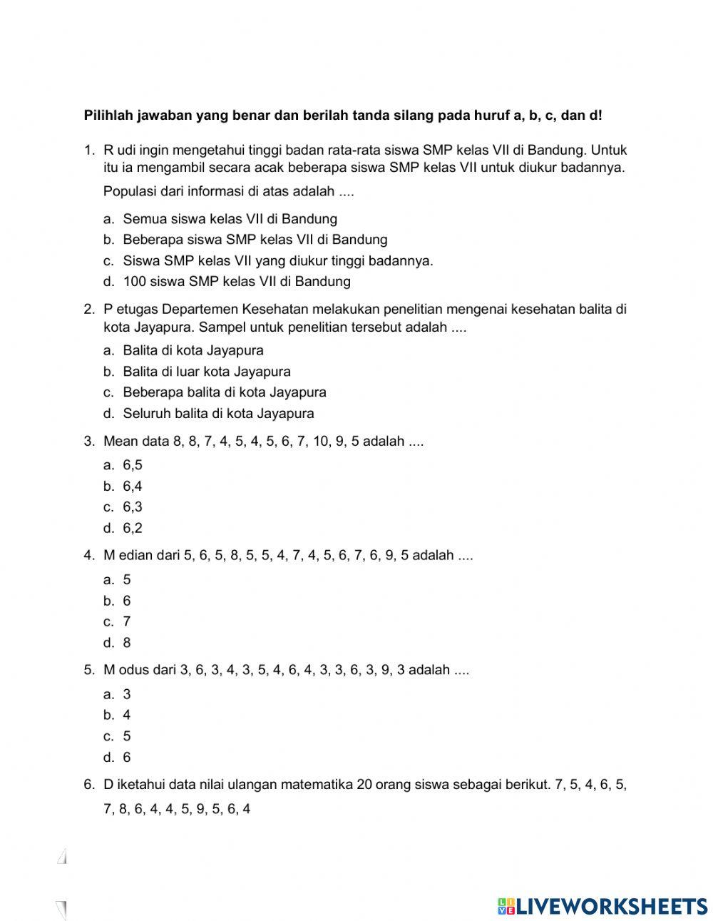 PAT ganjil matematika