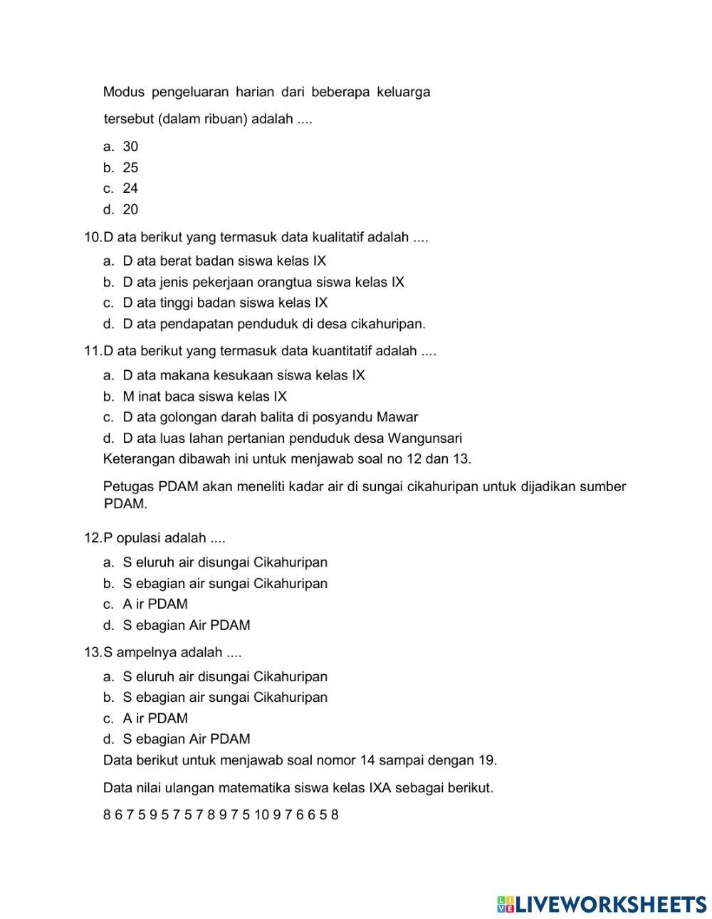 PAT ganjil matematika