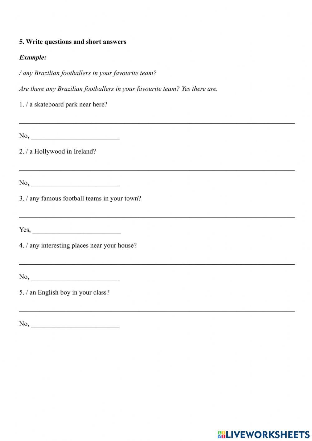 There is there are prespositions of place