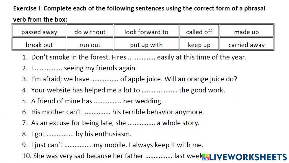 Lesson89-Exercise1-Phrasal-Verb