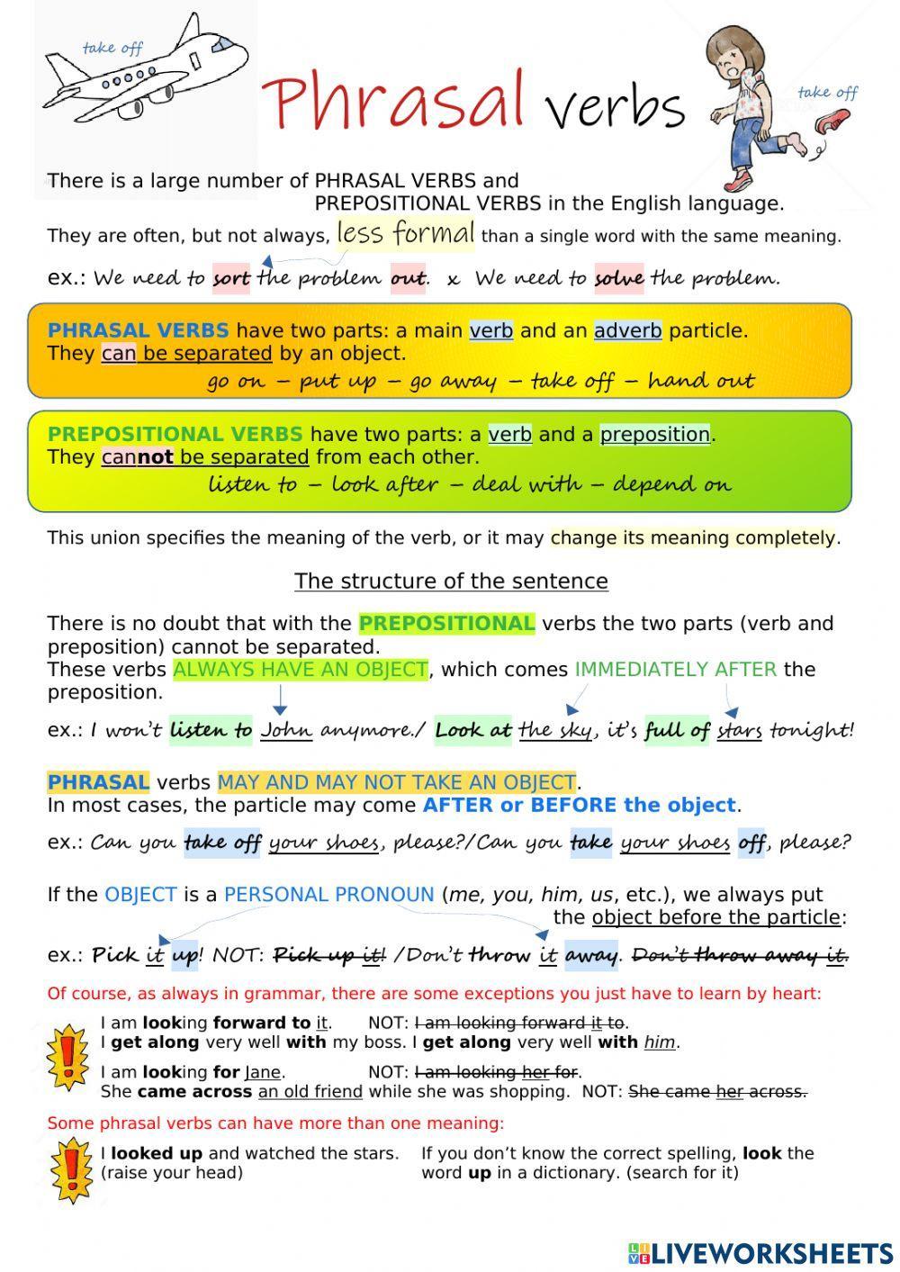Phrasal verbs Phrasal verbs