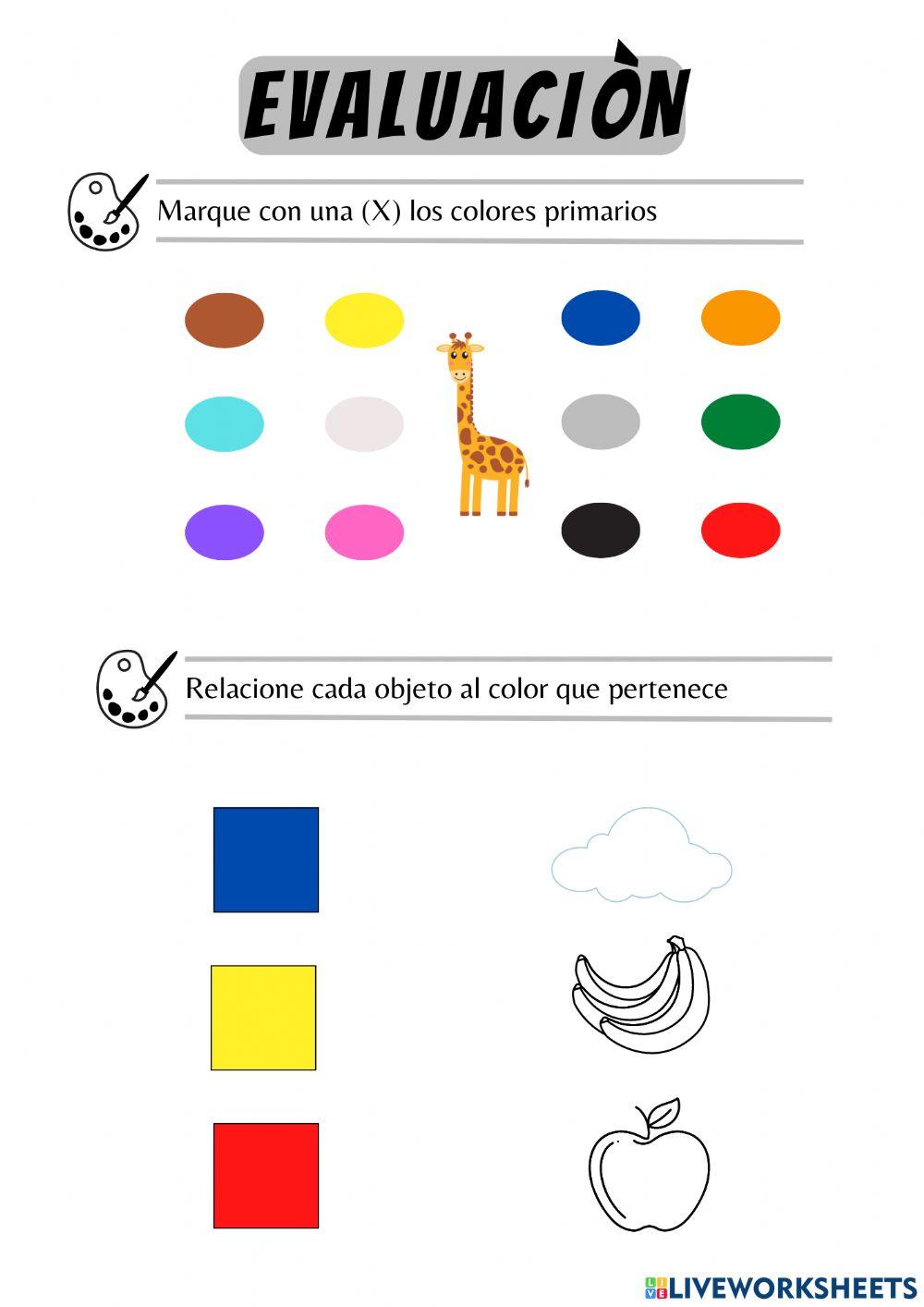 Evaluación de los colores