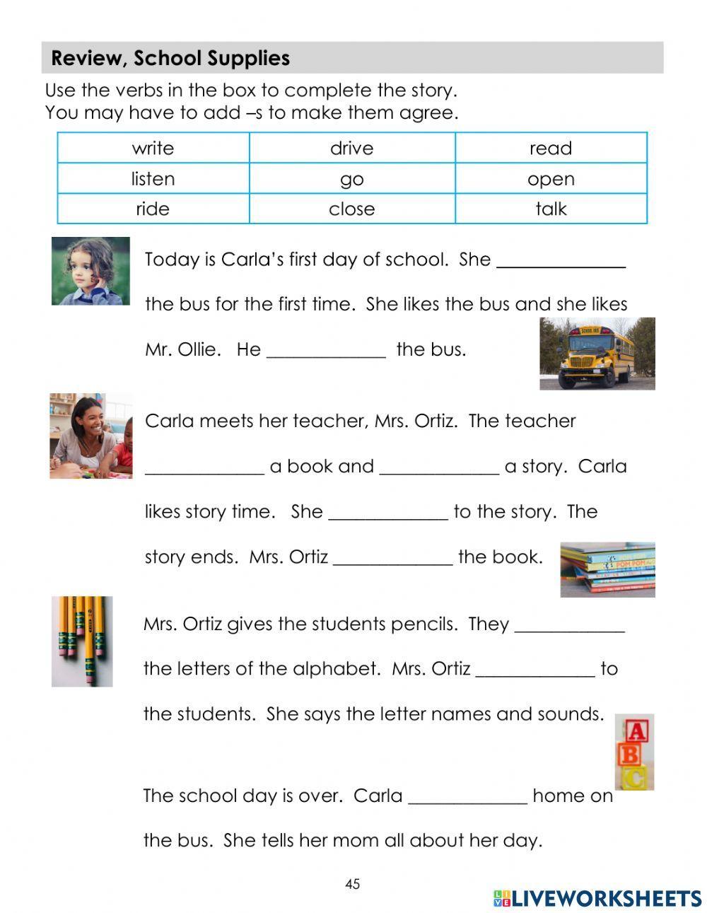 Carla's First Day of School