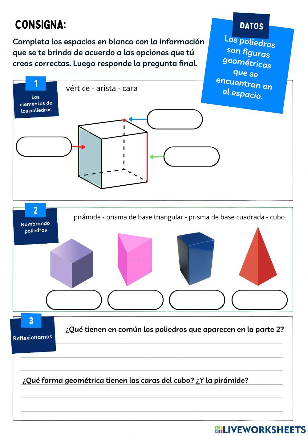 Los elementos de los poliedros