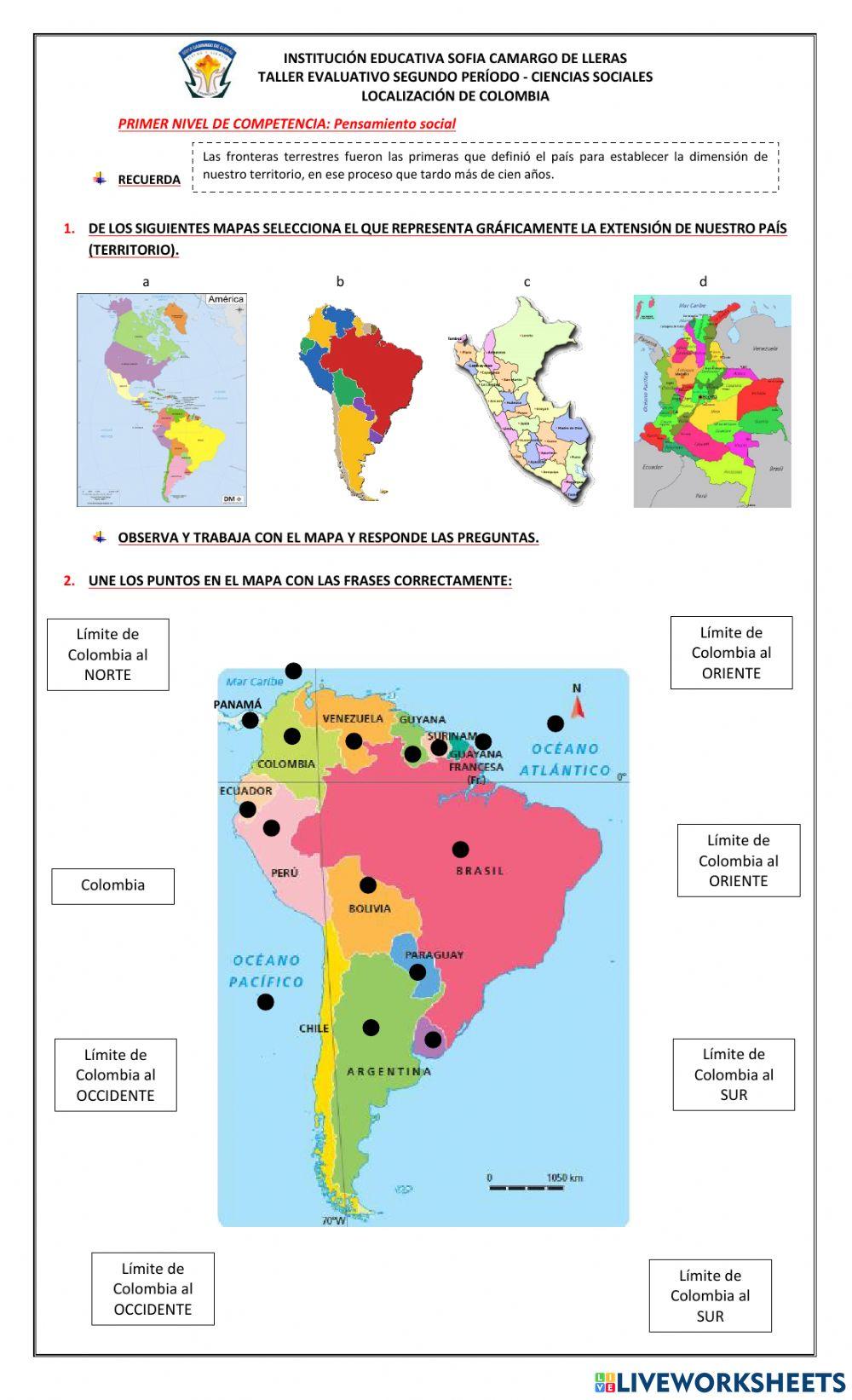 Localización de Colombia