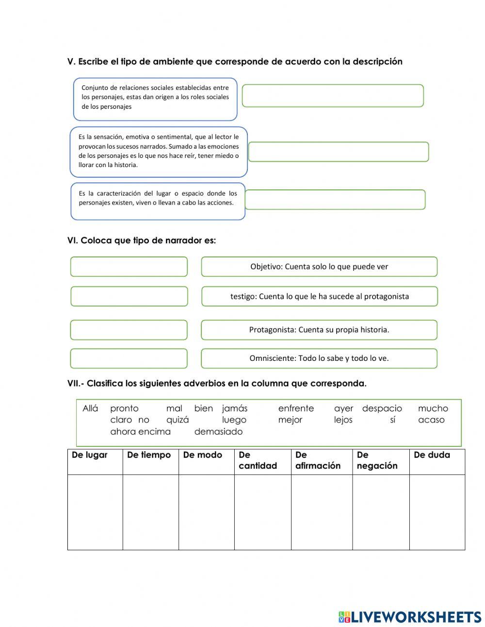 El cuento y textos narrativos