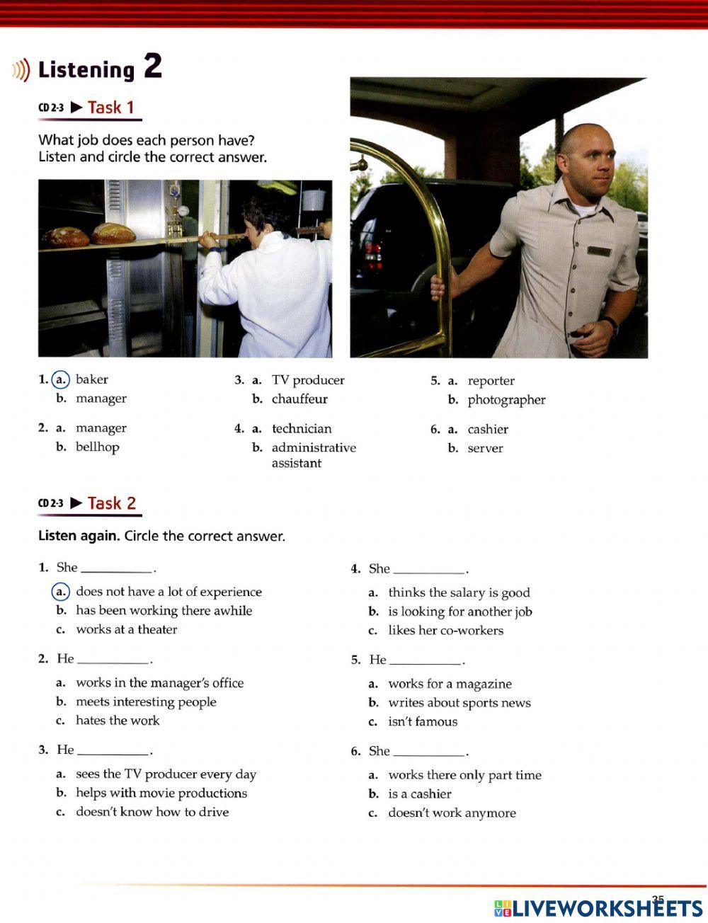 Unit 8 Listening supplementary