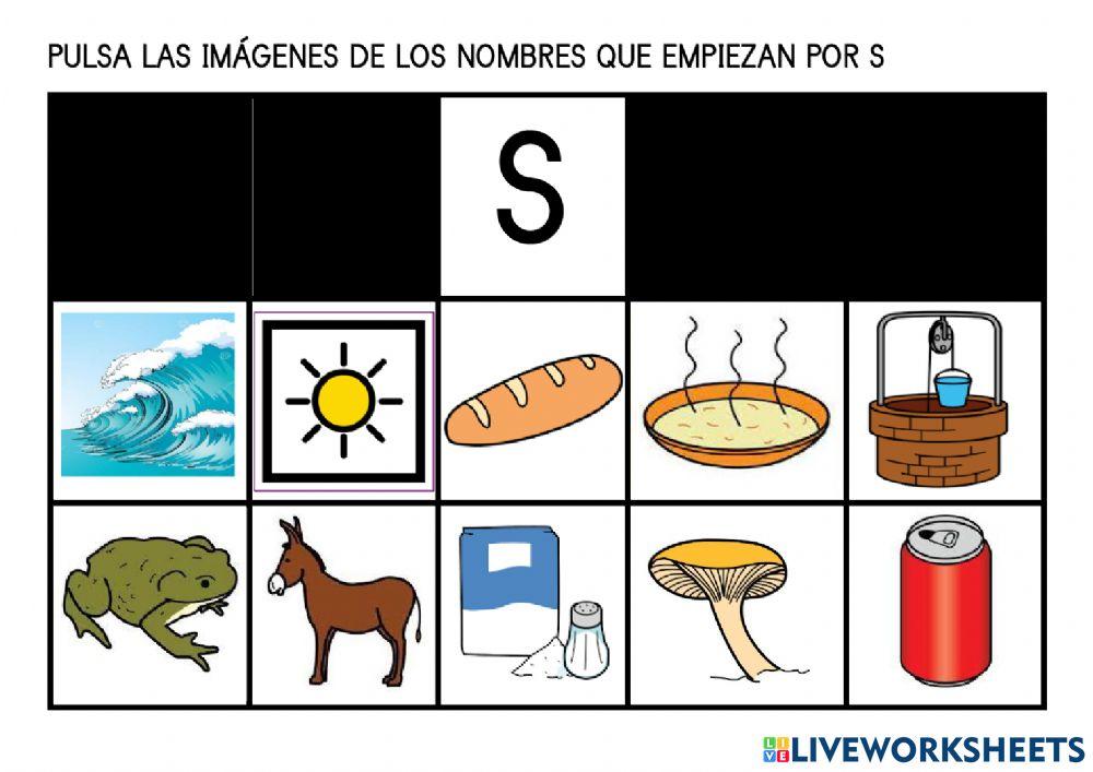 Palabras que empiezan por s