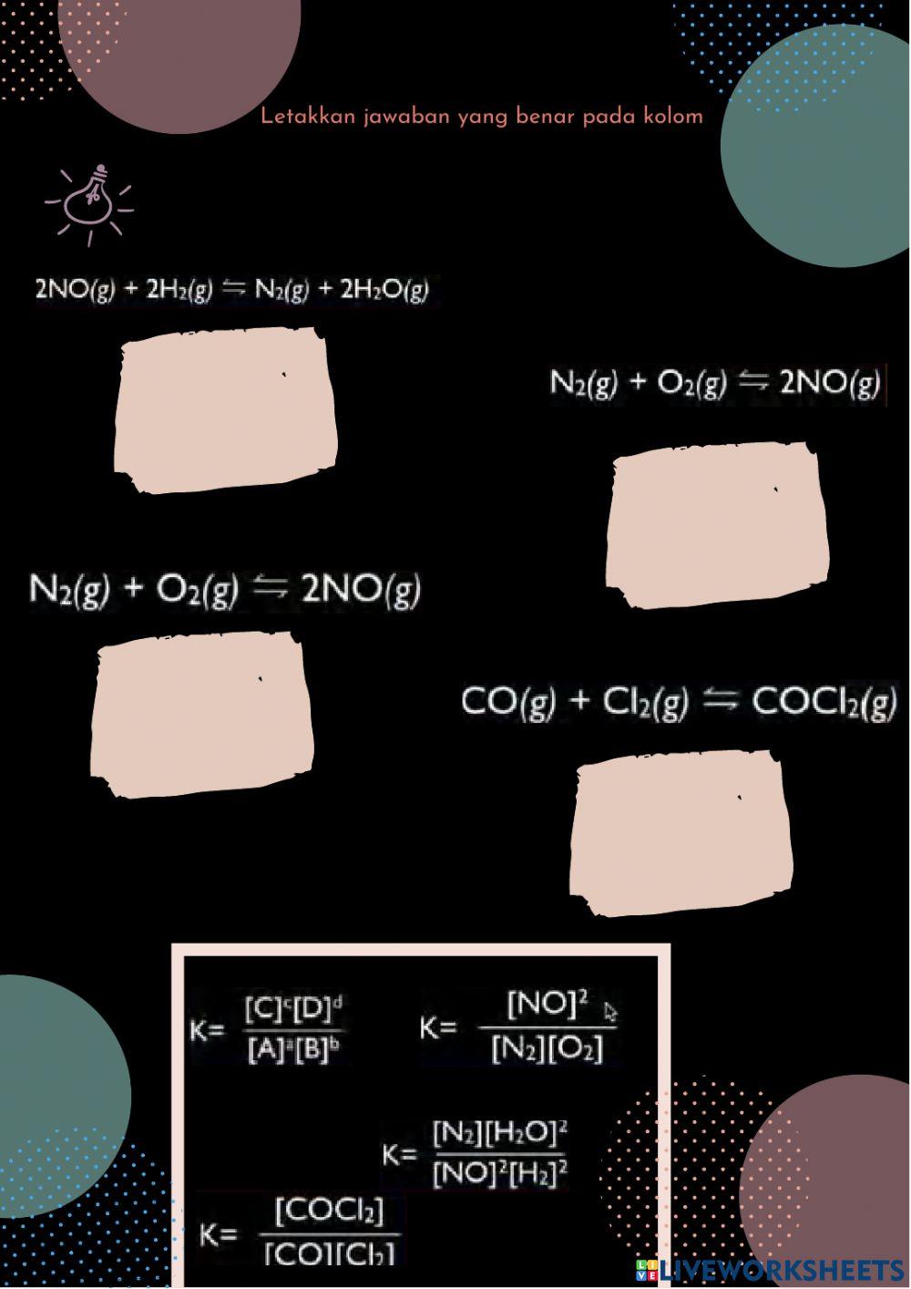Pergeseran kesetimbangan kelas XI