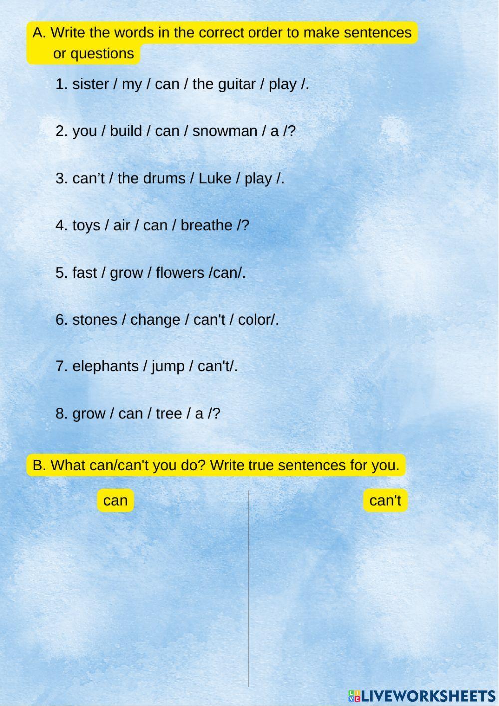 What are living things? - Grammar and Writing