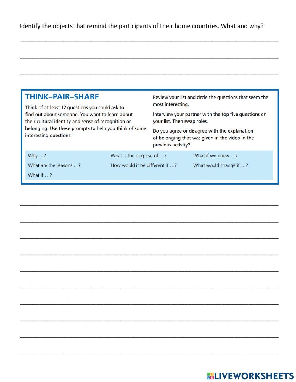 English Language MYP 9 Phase 3-4 Unit 1: Where do I Belong?