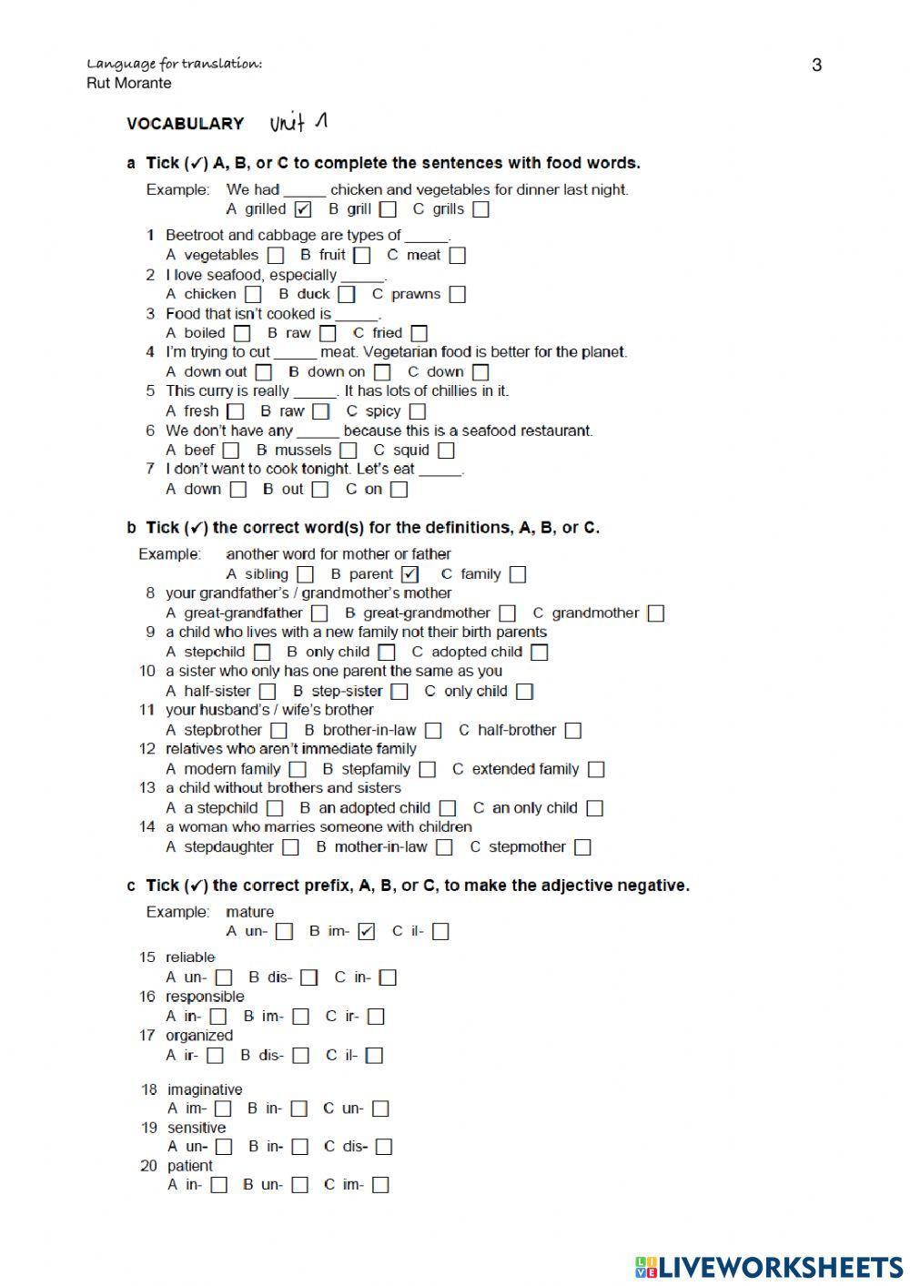 English file intermediate unit worksheet live worksheets 43 off