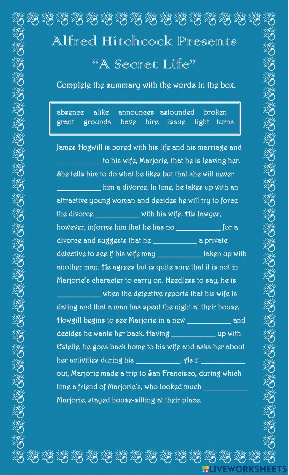 Alfred Hitchcock Presents -A Secret Life-