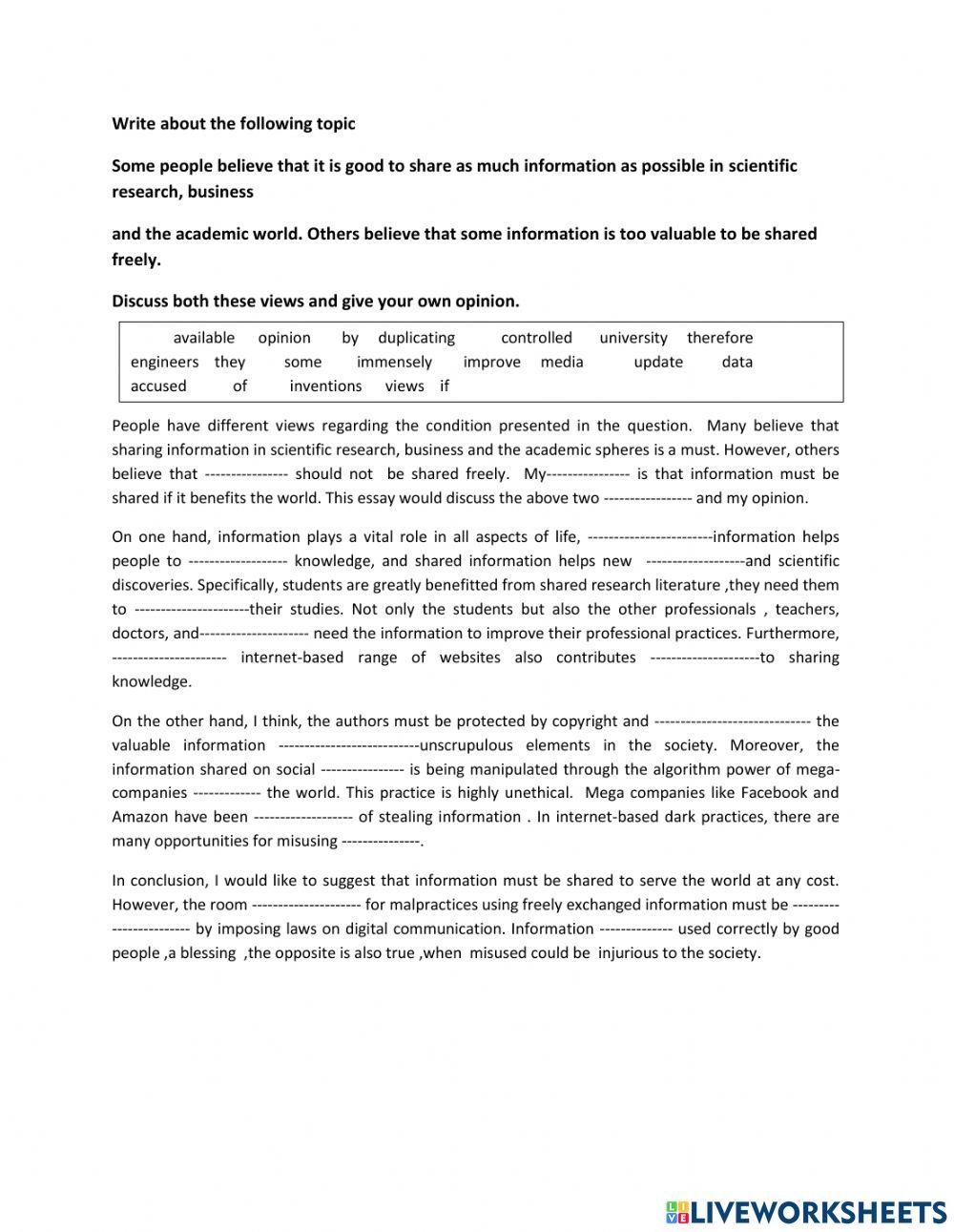 IELTS Academic Writing