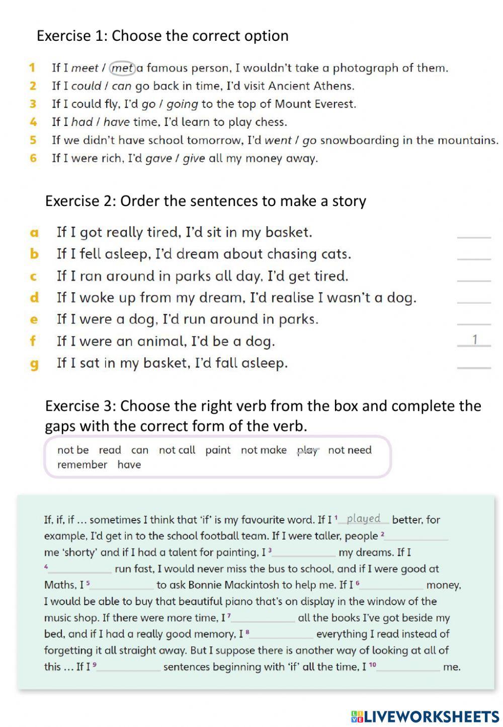2nd Conditional Worksheet