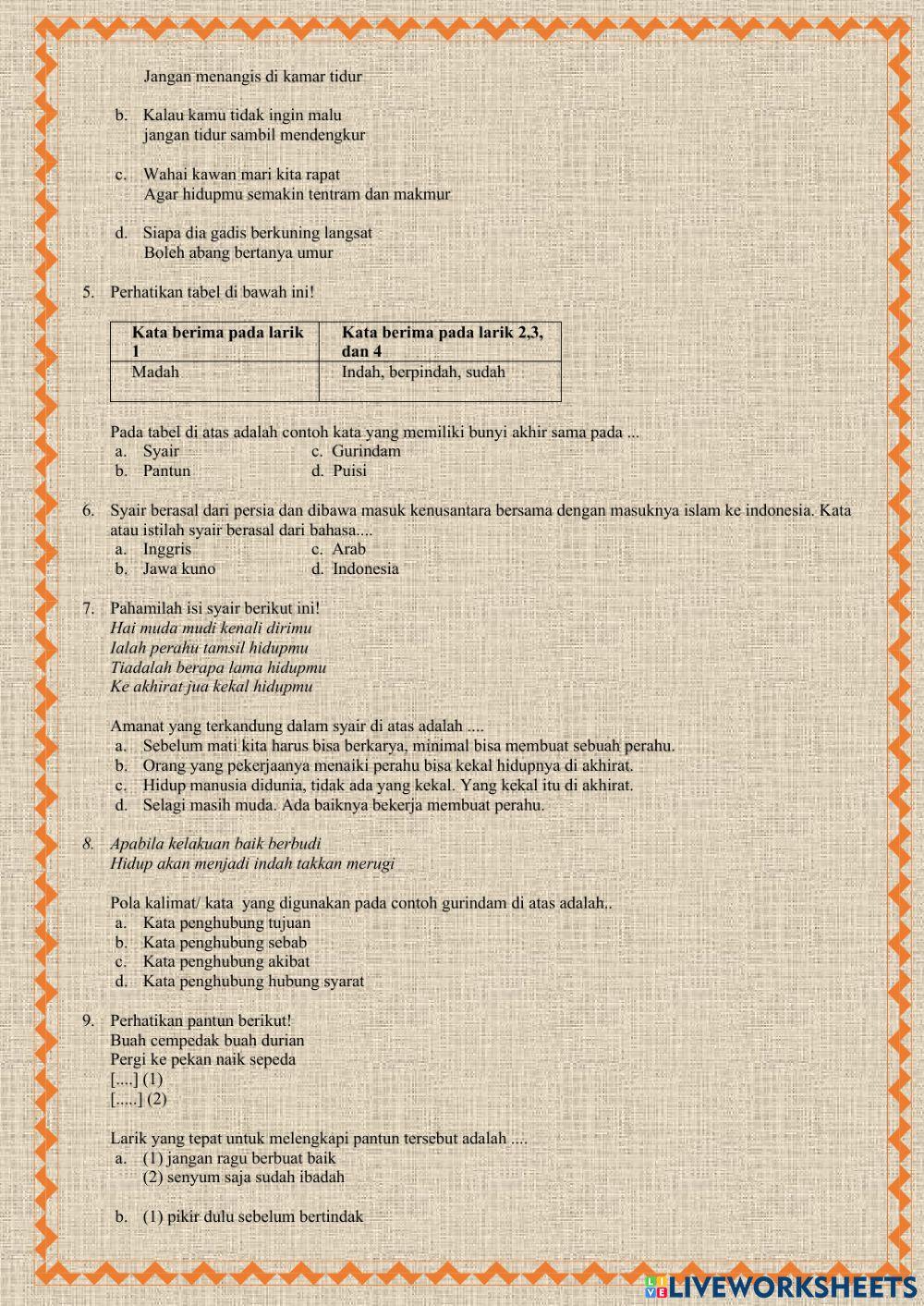 Soal pas bahasa indonesia