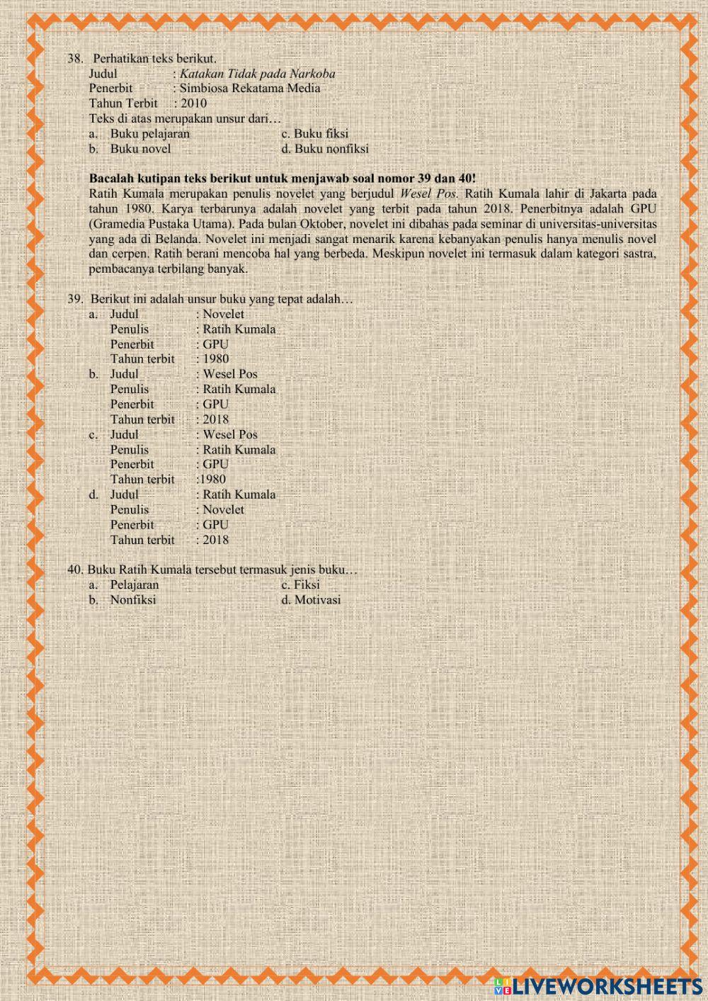 Soal pas bahasa indonesia