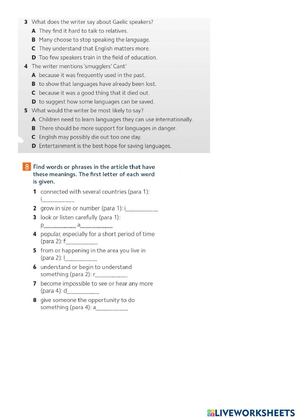 Reading b1 languages