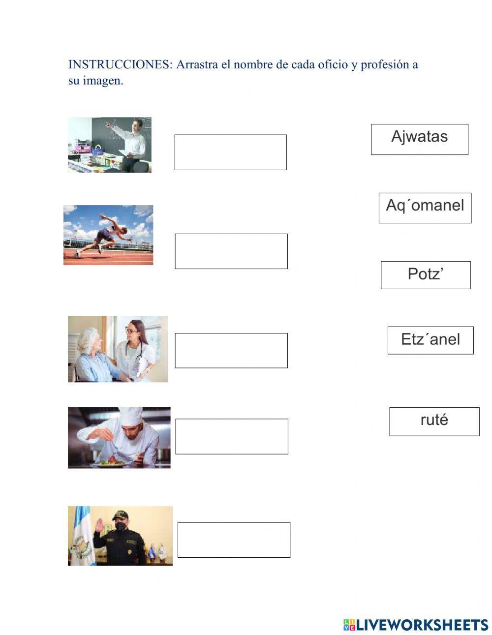 Profesiones idioma maya