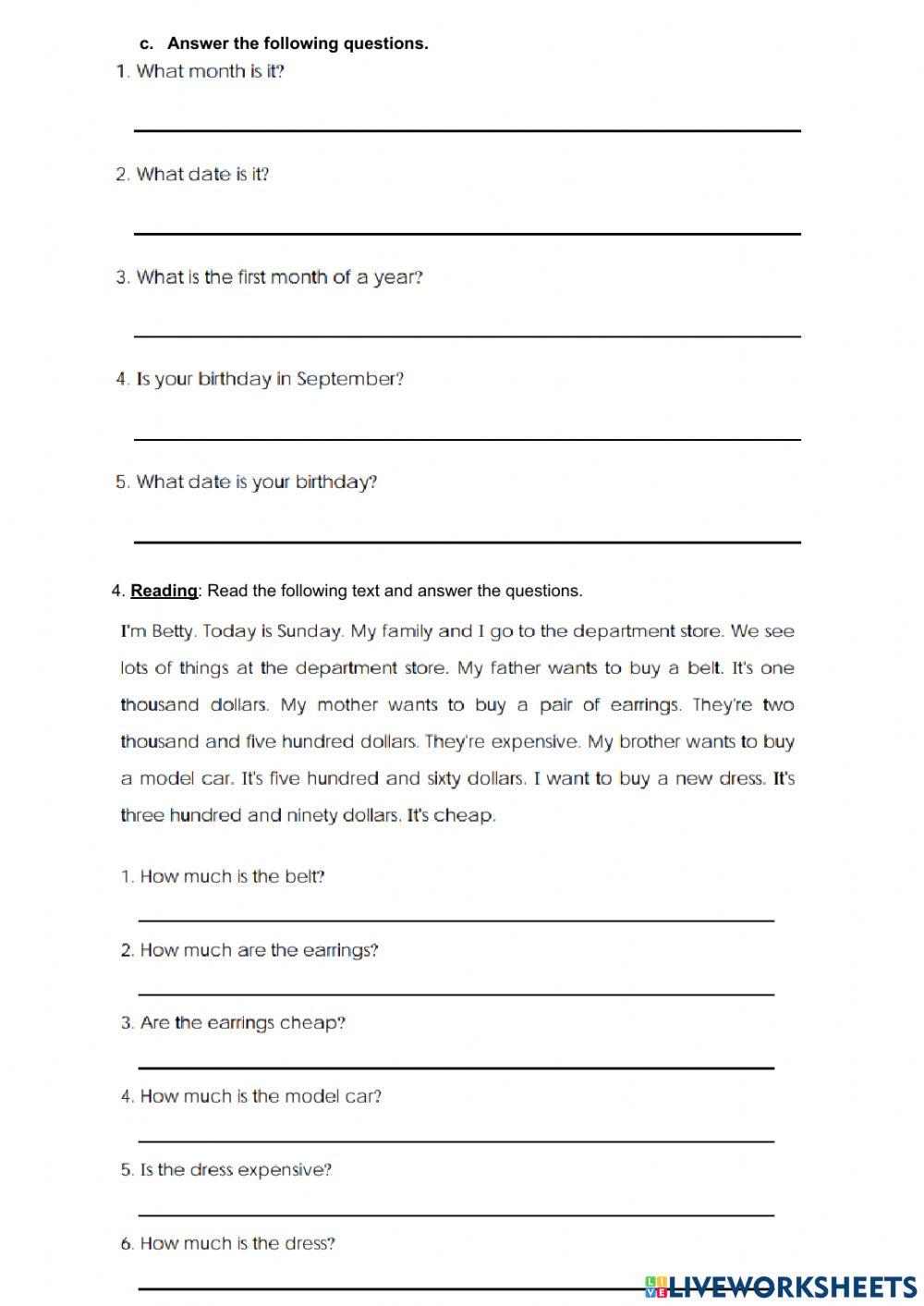 Final Exam- Kids level 8