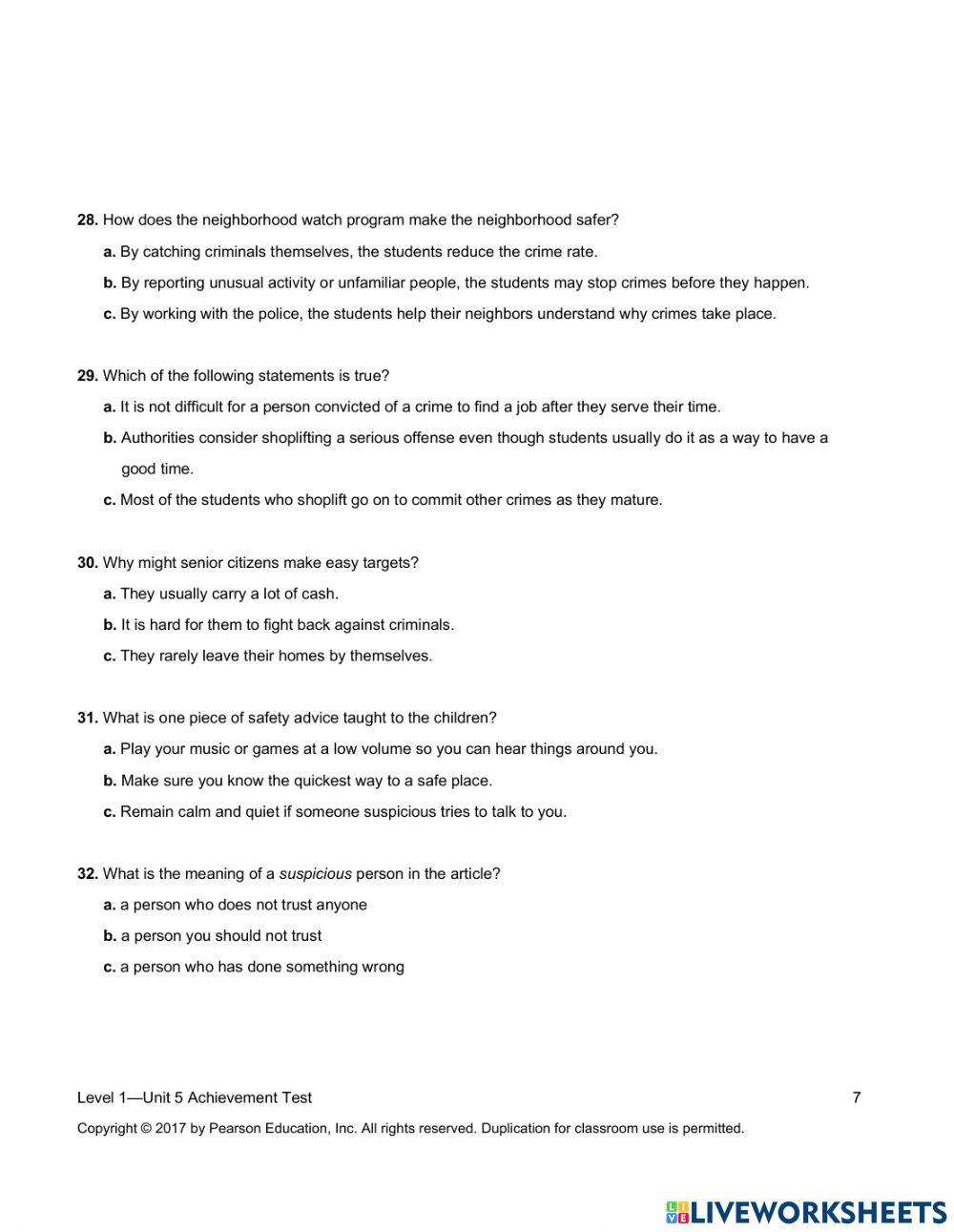 Summit 1 - Unit 5 - Assessment