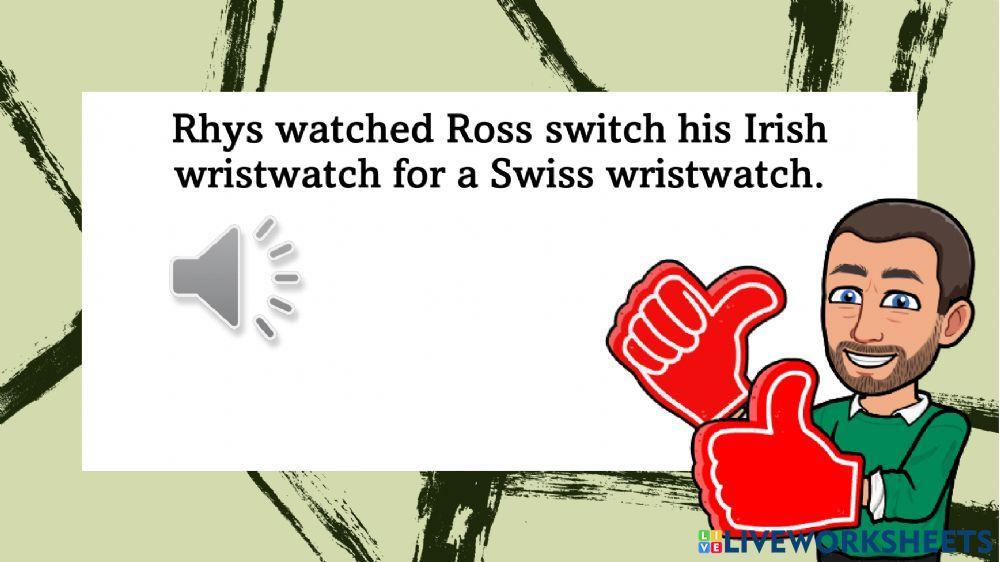 Tongue twisting tongue twisters