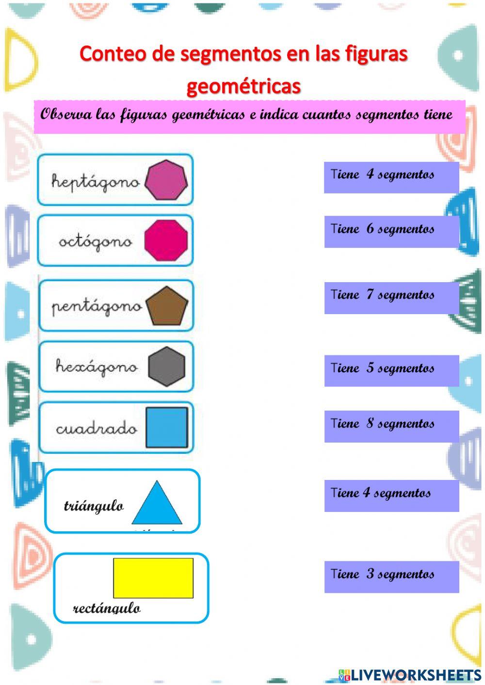 Conteo de segmentos en las figuras geométricas