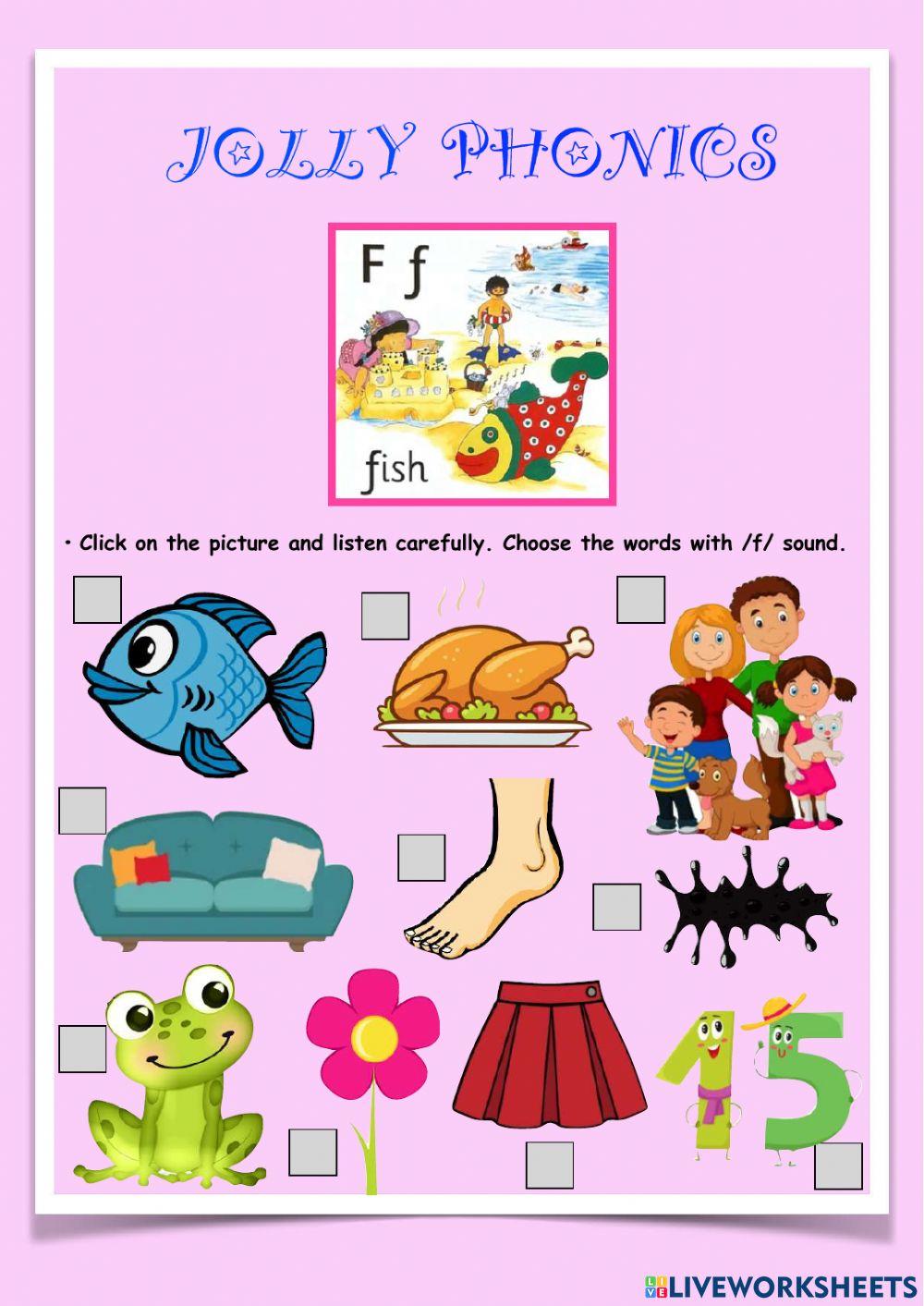 Jolly Phonics - f- Jolly Phonics - f-