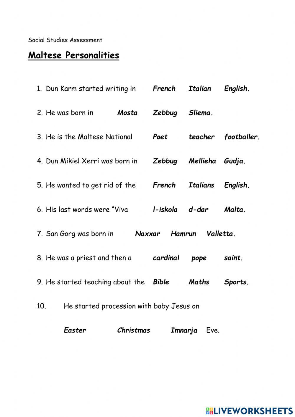 SS Assessment