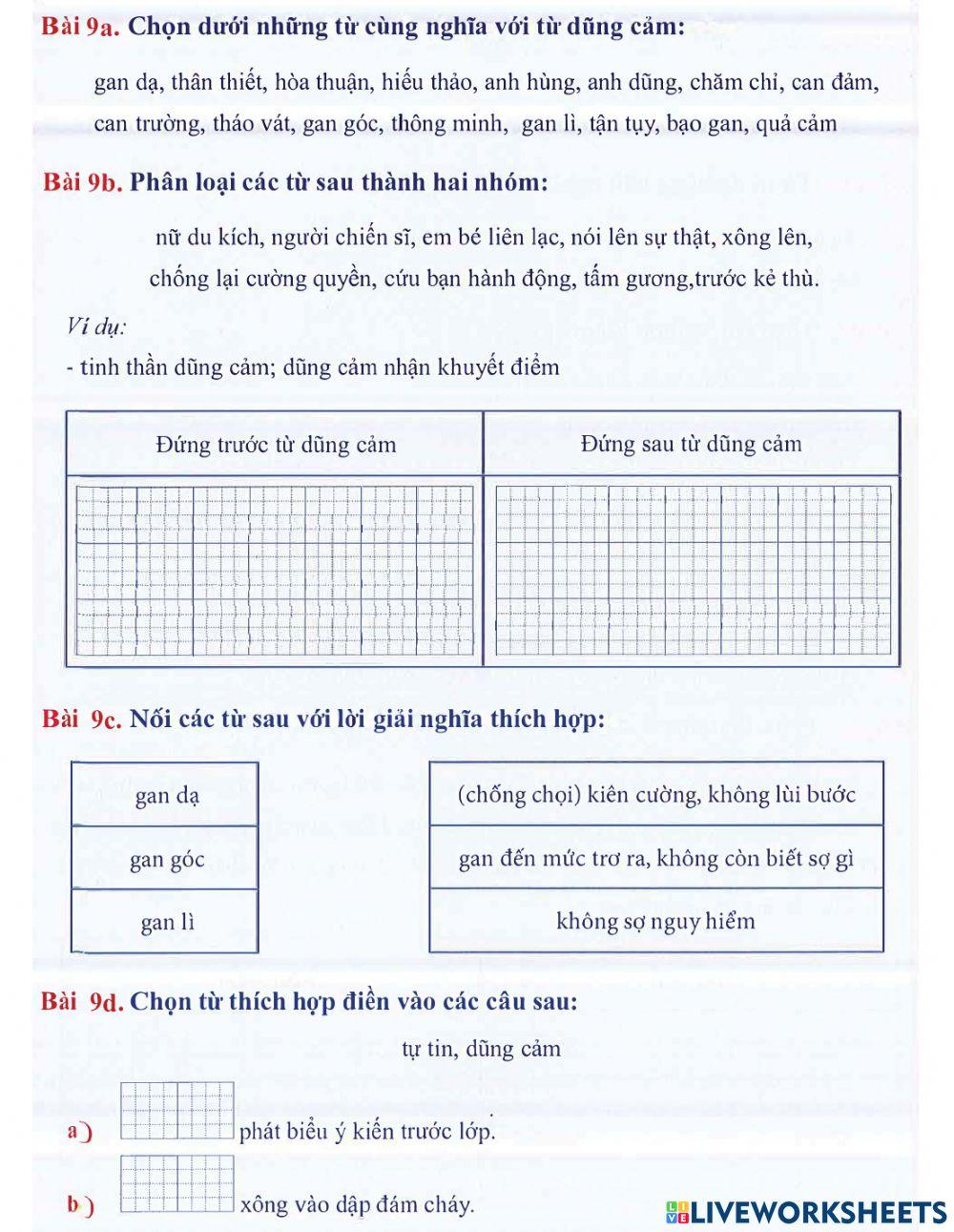 Tiếng Việt 4 lên 5 - Dạng 6: Mở rộng vốn từ (P2)