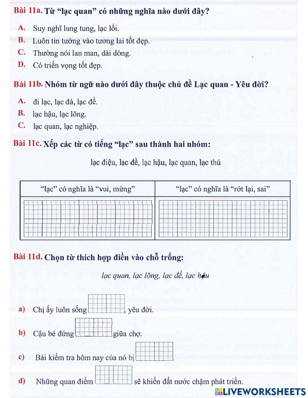 Tiếng Việt 4 lên 5 - Dạng 6: Mở rộng vốn từ (P2)