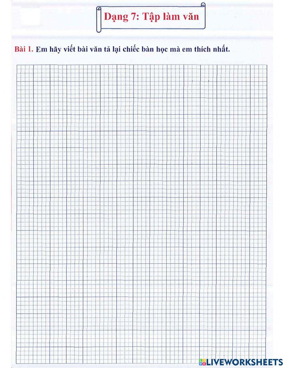 Tiếng Việt 4 lên 5 - Dạng 7: Tập làm văn