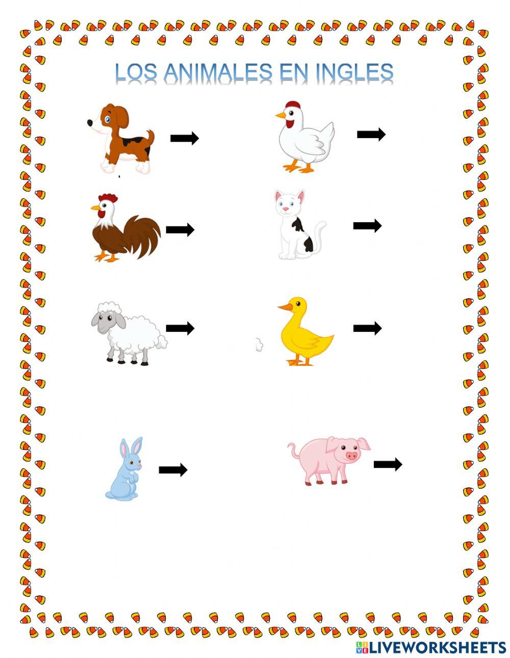 Los animales en ingles