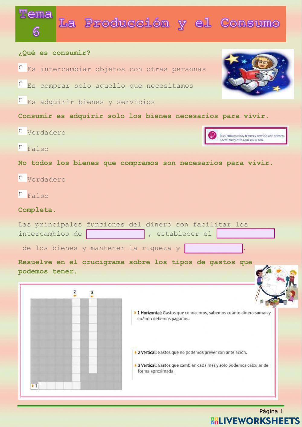 Tema 6: El Consumo y la producción Tema 6: El Consumo y la producción