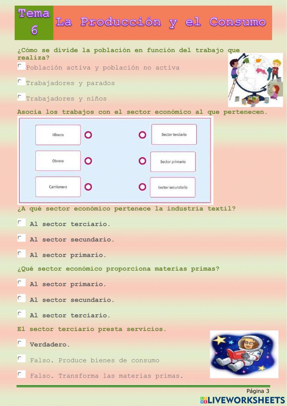 Tema 6: El Consumo y la producción Tema 6: El Consumo y la producción