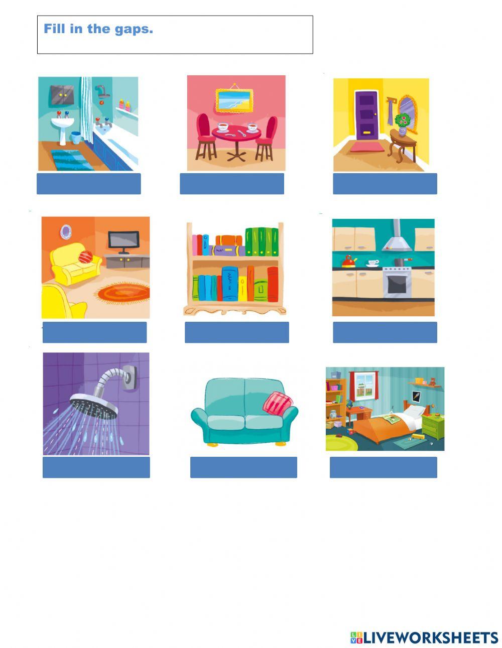 Past simple-Rooms(Maria Lambova)