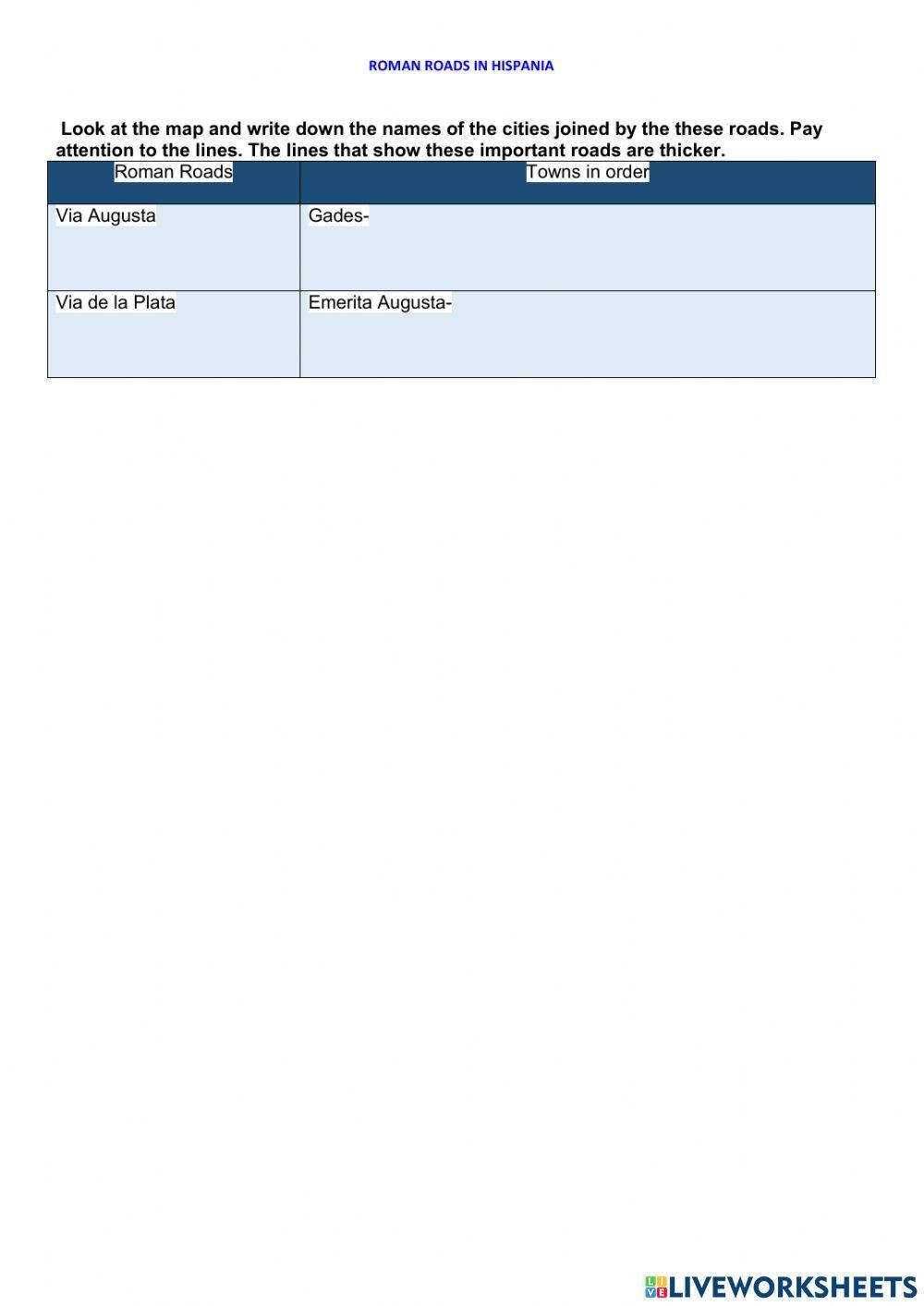 Roman Roads in Hispania