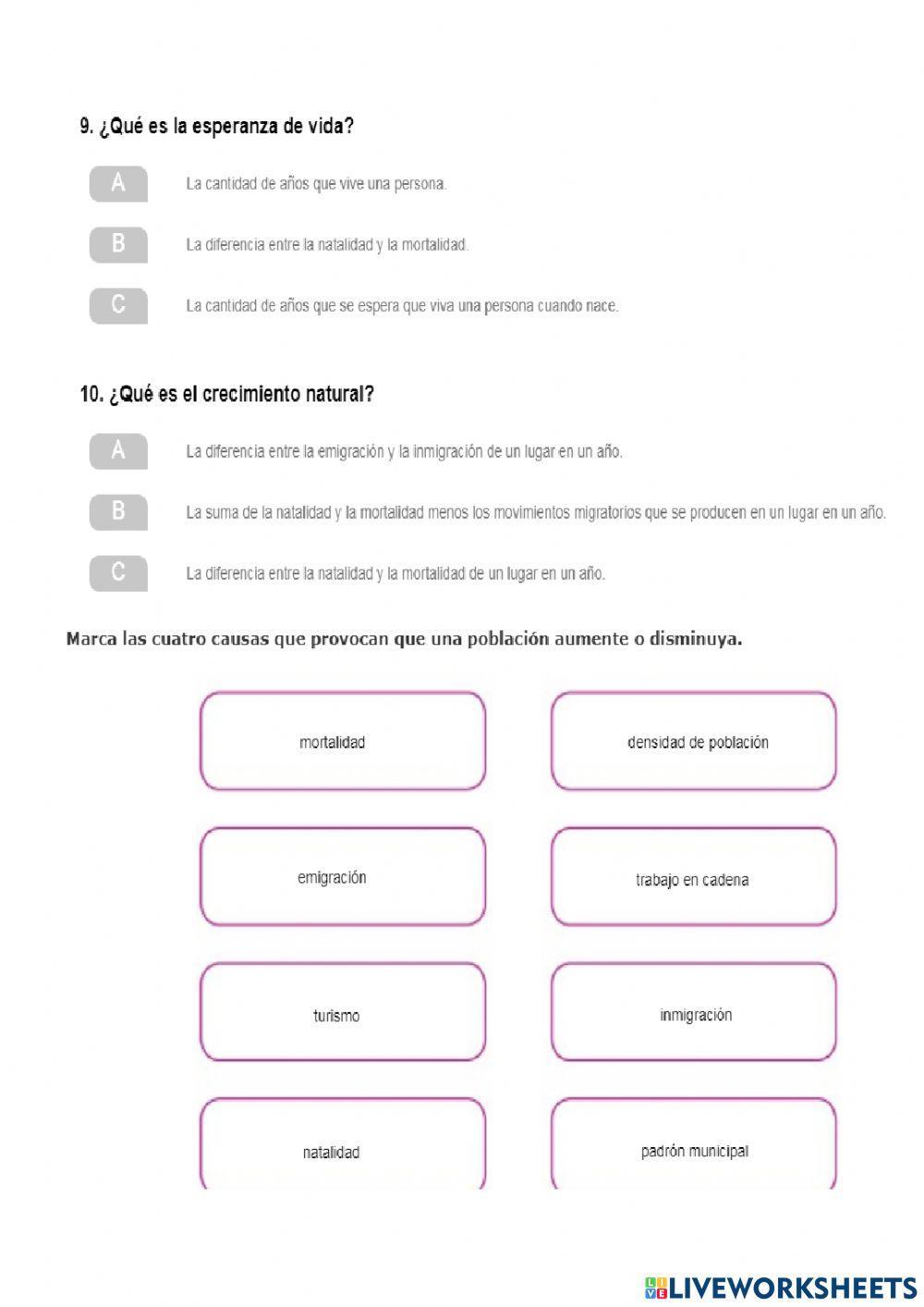 La población Cuarto de Primaria