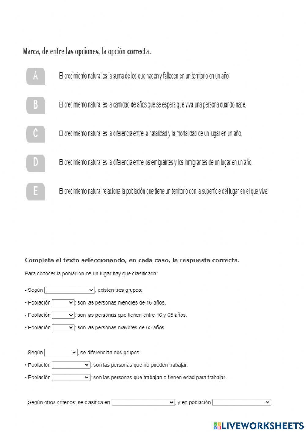 La población Cuarto de Primaria