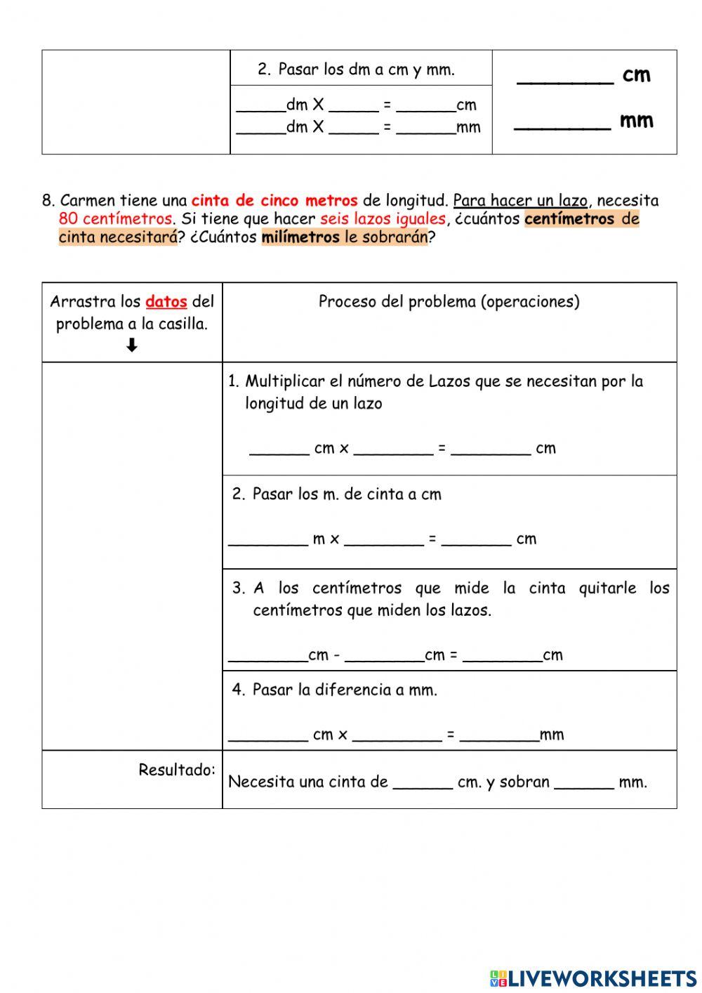 Unidades de medida: Metro y submúltiplos. Unidades de medida: Metro y submúltiplos.