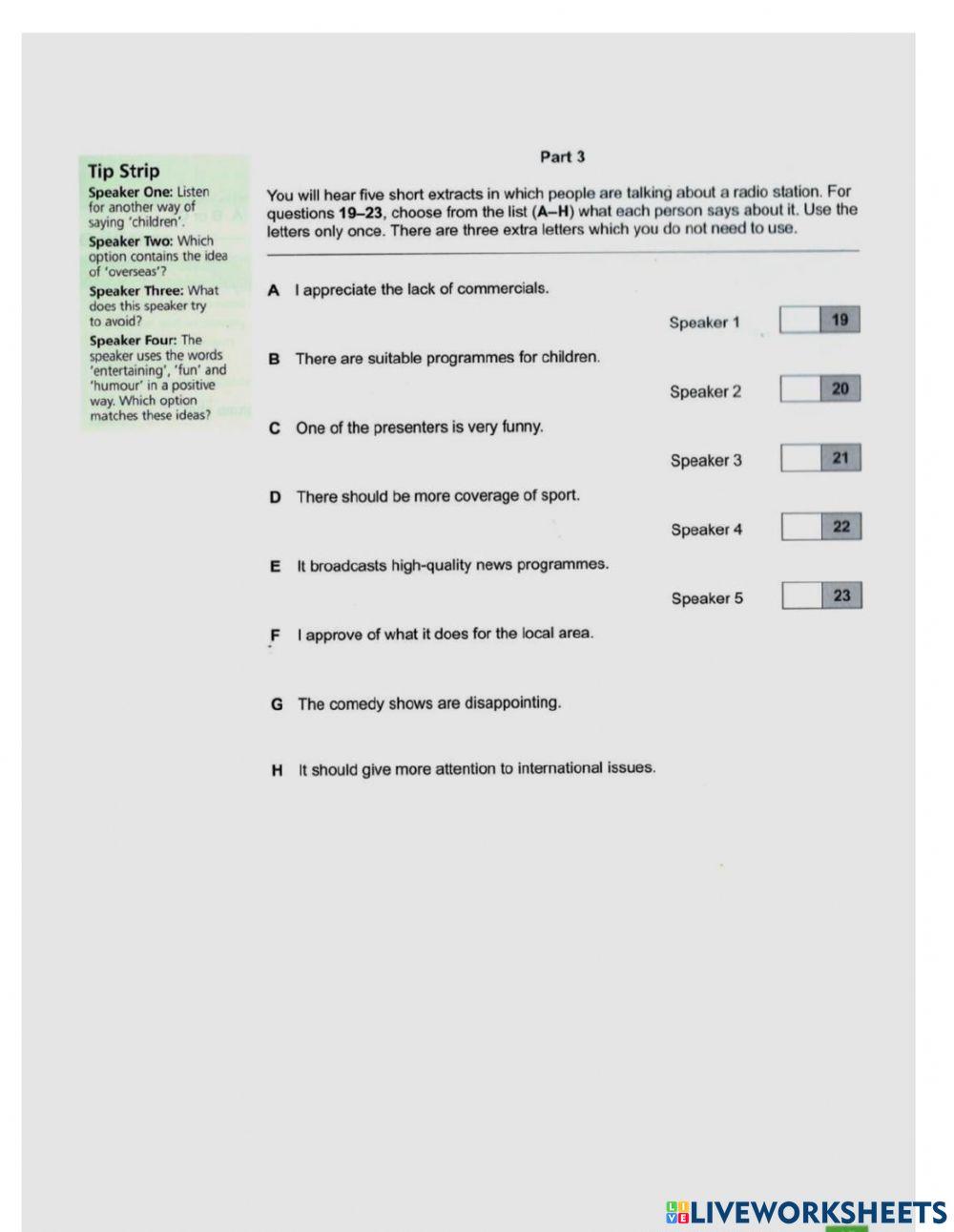 Listening Practice Test 2