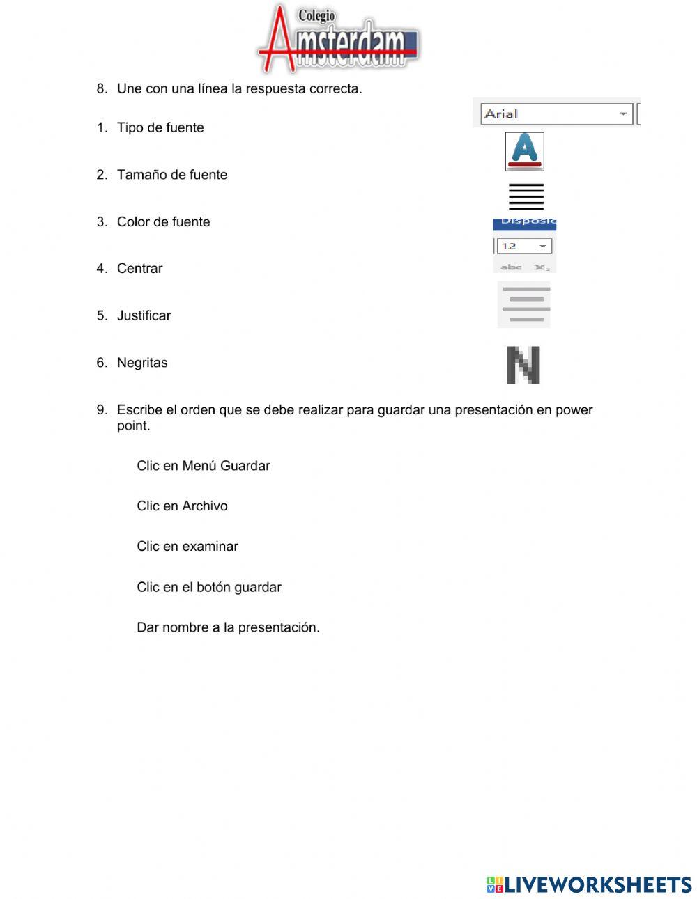 Evaluacion cuarto primaria
