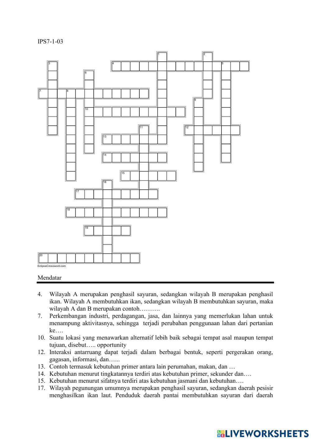 Lks interaktif ips kelas 7: manusia, tempat dan lingkungan