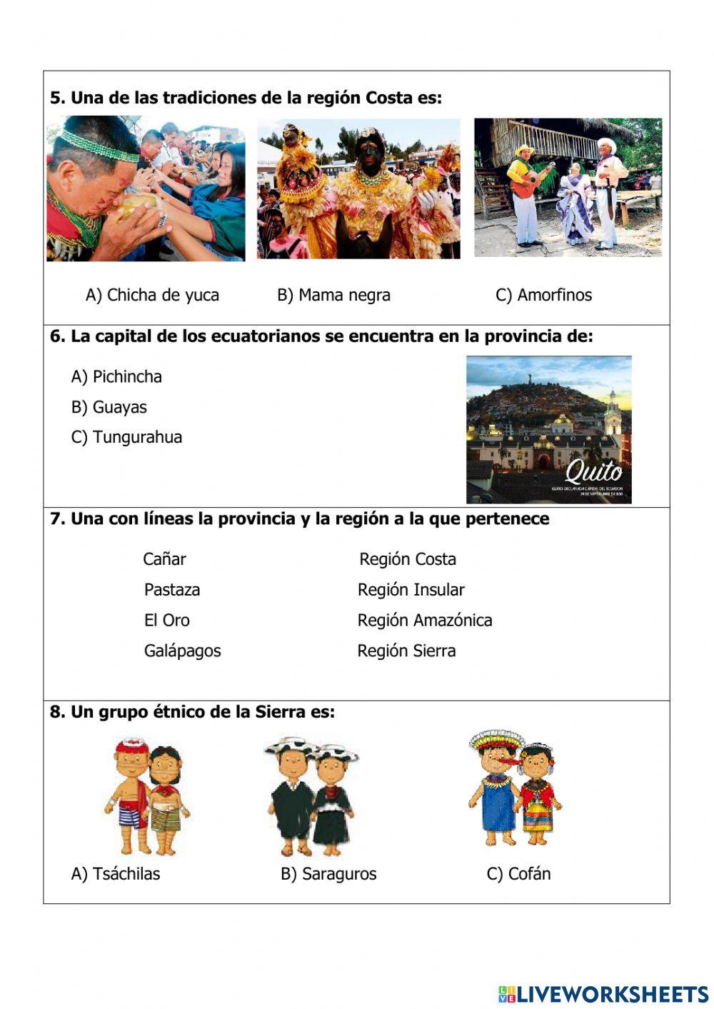 evaluación cuarto parcial Estudios Sociales